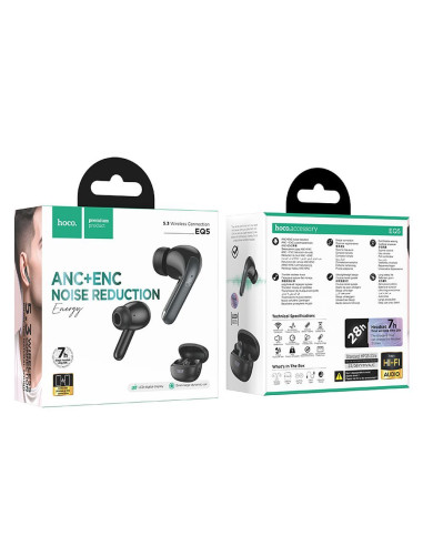 Écouteurs sans fil bluetooth HOCO TWS ANC ENC EQ5 noir