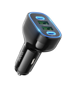 HOCO chargeur de voiture 2 x USB A + 2 x Type C PD QC 72W NZ11 noir