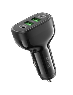 HOCO chargeur de voiture 2 x USB A + 2 x Type C PD QC 72W NZ11 noir 2