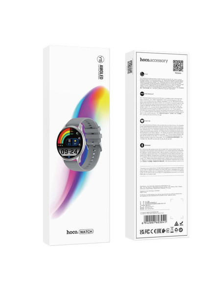 HOCO smartwatch avec fonction de conversation Y15 AMOLED argenté