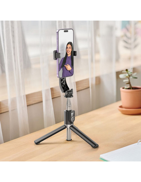 HOCO Support de selfie avec trépied télécommandé sans fil K20 noir