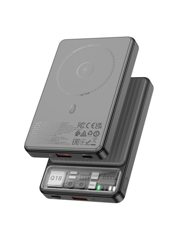HOCO powerbank 10 000mAh compatible with MagSafe PD QC3.0 3A 22,5W Q18 black