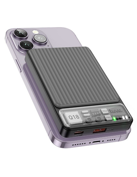 HOCO powerbank 10 000mAh compatible with MagSafe PD QC3.0 3A 22,5W Q18 black