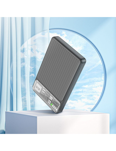 HOCO powerbank 10 000mAh compatible with MagSafe PD QC3.0 3A 22,5W Q18 black