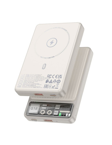 HOCO powerbnk 10 000 mAh compatble with MagSafe PD QC3.0 3A 22,5W Q18 white
