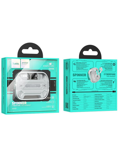 Écouteurs sans fil bluetooth HOCO TWS EW55 argenté