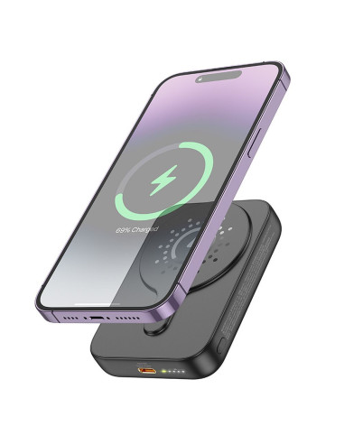 HOCO powerbank 10 000 mAh compatible with MagSafe PD QC3.0 2A 20W J117A black