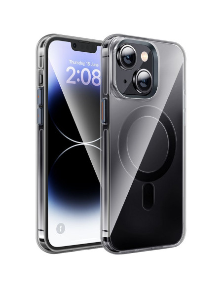 HOCO Coque compatible MagSafe AS3 pour IPHONE 15 Plus noir transparent