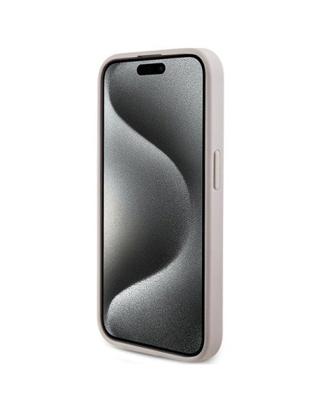 Véritable Case GUESS GUHMP14XG4GFRP pour iPhone 14 Pro Max (Compatible avec Magsafe / 4G Ring classic logo / pink)