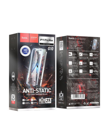 HOCO HD Verre trempé antistatique (SET 25in1) - MULTIPACK pour iPhone 15 Pro Max (G10)