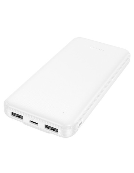 HOCO powerbank 10 000 mAh with cables Type C + Lightning 2A J118 white