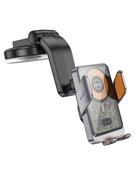Support voiture à induction HOCO pour pare-brise/planche 15W HW8 noir