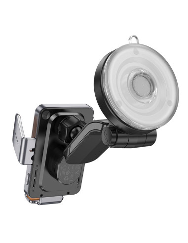 Support voiture à induction HOCO pour pare-brise/planche 15W HW8 noir