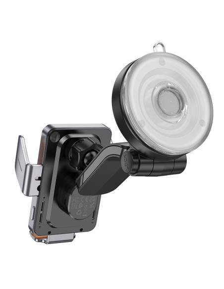 Support voiture à induction HOCO pour pare-brise/planche 15W HW8 noir