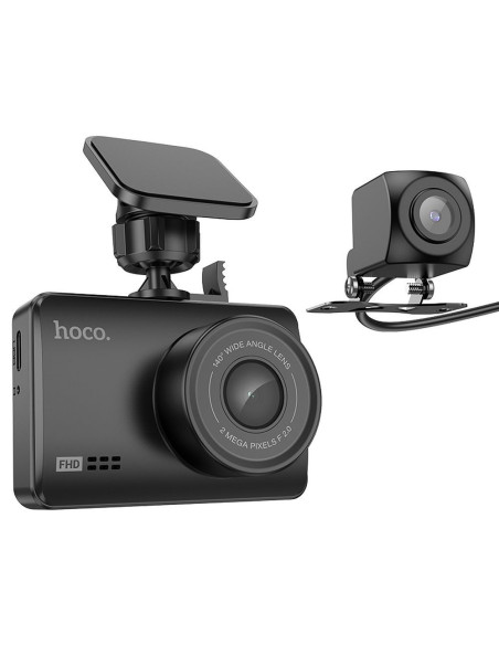 HOCO caméra voiture avec écran 2.45" + caméra arrière 1080P/30fps DV3 noir