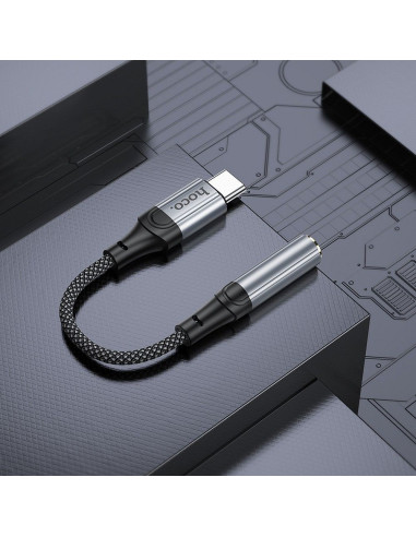 Adaptateur HOCO AUX Type C vers Jack 3,5 mm LS36 0,12 m noir