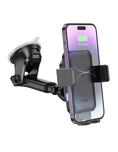HOCO support voiture à induction pour pare-brise / tableau de bord / grille 15W HW9 noir