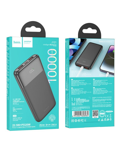 HOCO powerbank 10 000 mAh PD QC3.0 3A 22,5W J121 black
