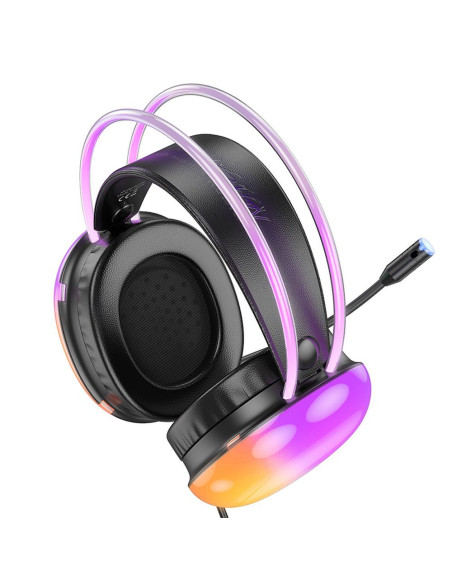 HOCO wire headphones USB A / Jack 3,5 mm with microphone W109 GAMING black