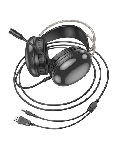HOCO wire headphones USB A / Jack 3,5 mm with microphone W109 GAMING black