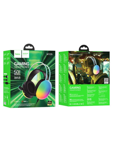 HOCO wire headphones USB A / Jack 3,5 mm with microphone W109 GAMING black