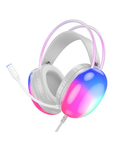 HOCO wire headphones USB A / Jack 3,5 mm with microphone W109 GAMING white
