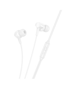 HOCO earphones universal with microphone M112 white 2