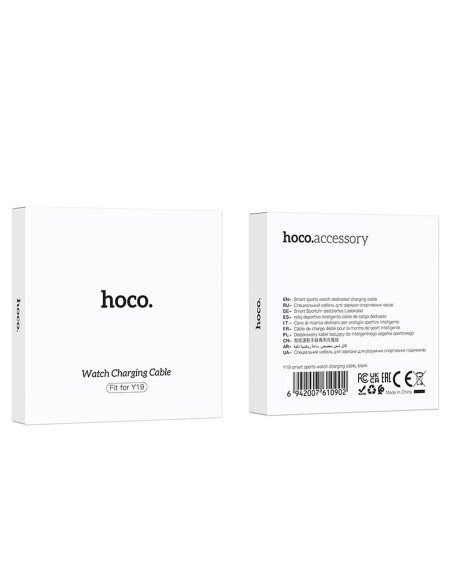 HOCO câble de charge pour smartwatch Y19 0,6m noir EOL