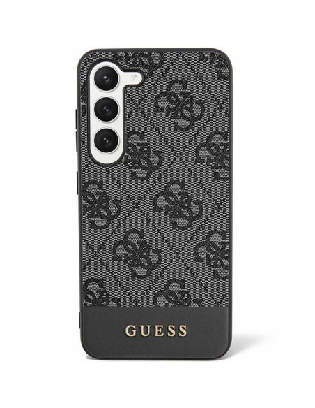 Véritable GUESS Case GUHCS24SG4GLGR pour SAMSUNG S24 (4G Bottom Stripe / noir)