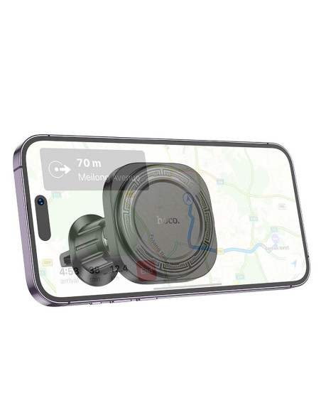 Support voiture HOCO compatible avec MagSafe H28 noir