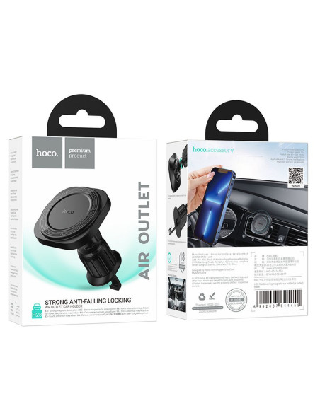 Support voiture HOCO compatible avec MagSafe H28 noir