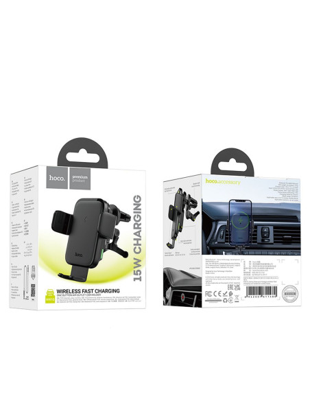 Support voiture HOCO à induction de grille HW10 noir