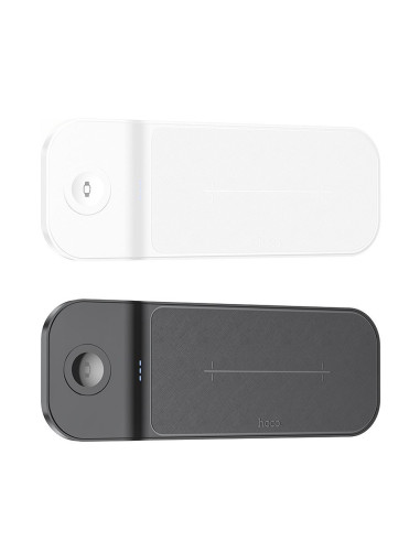 HOCO Chargeur inductif 3-en-1 compatible avec l'Apple Watch 15W CQ5 blanc