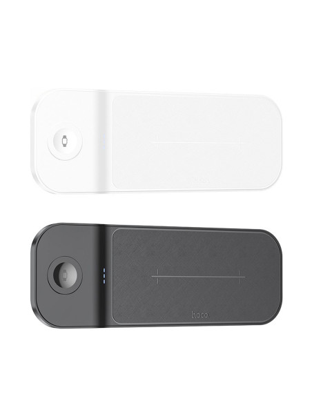 HOCO Chargeur inductif 3-en-1 compatible avec l'Apple Watch 15W CQ5 blanc