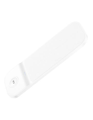 HOCO Chargeur inductif 3-en-1 compatible avec Samsung Watch 15W CQ6 blanc