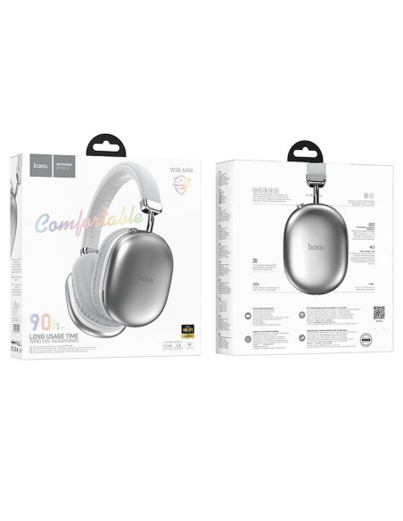 Écouteurs sans fil bluetooth HOCO W35 Max argenté