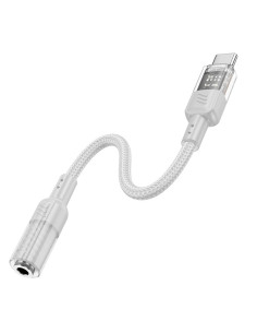 Adaptateur HOCO AUX Type C vers Jack 3,5 mm LS37 0,15 m gris transparent 2