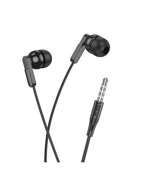 Écouteur HOCO / Écouteur intra-auriculaire 3,5 mm avec microphone M121 Noir brillant