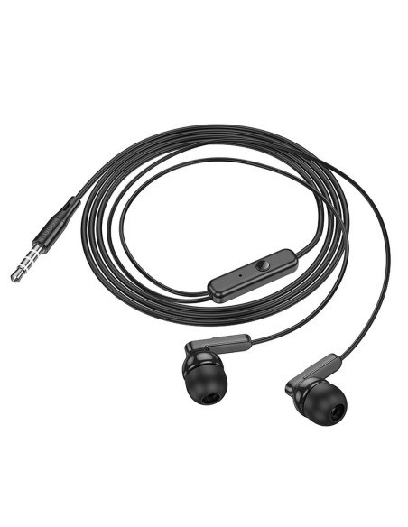 Écouteur HOCO / Écouteur intra-auriculaire 3,5 mm avec microphone M121 Noir brillant