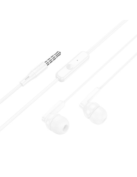 Écouteurs filaires HOCO 3,5 mm avec microphone M121 blanc