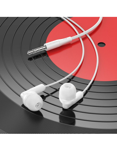 Écouteurs filaires HOCO 3,5 mm avec microphone M121 blanc