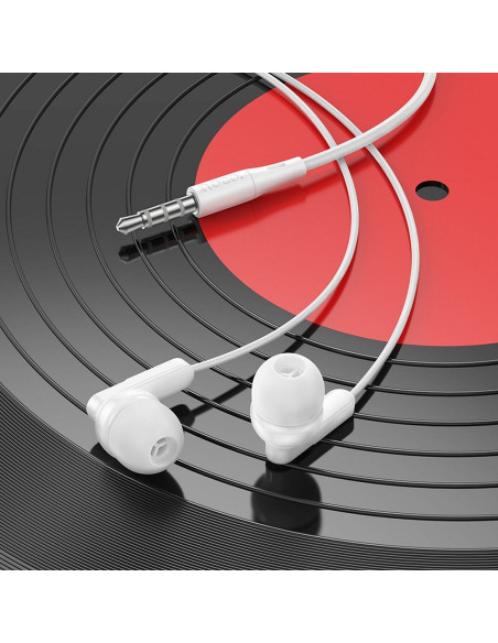 Écouteurs filaires HOCO 3,5 mm avec microphone M121 blanc