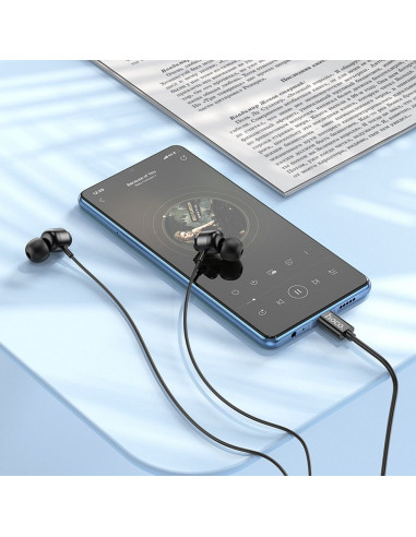 Écouteurs HOCO Type C avec microphone M122 noir