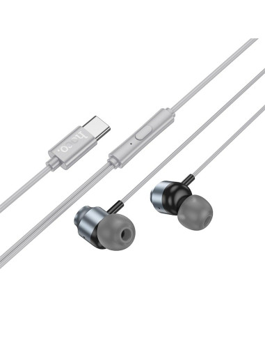 Écouteurs filaires HOCO de type C avec microphone M122 gris