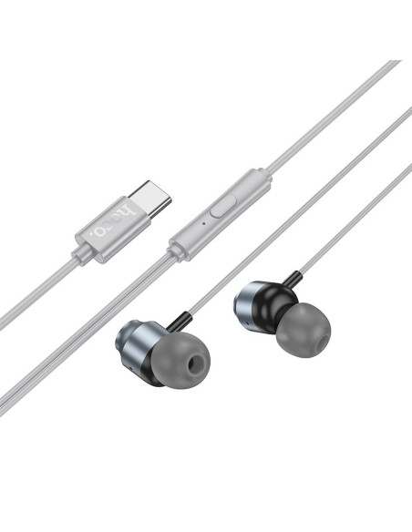 Écouteurs filaires HOCO de type C avec microphone M122 gris