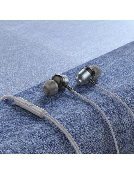 Écouteurs filaires HOCO de type C avec microphone M122 gris