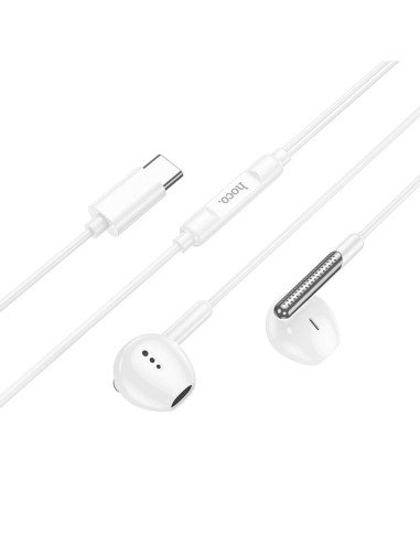 Écouteurs HOCO Type C avec microphone M123 blanc