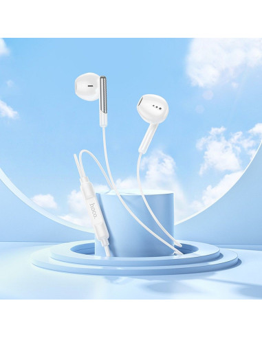 Écouteurs HOCO Type C avec microphone M123 blanc