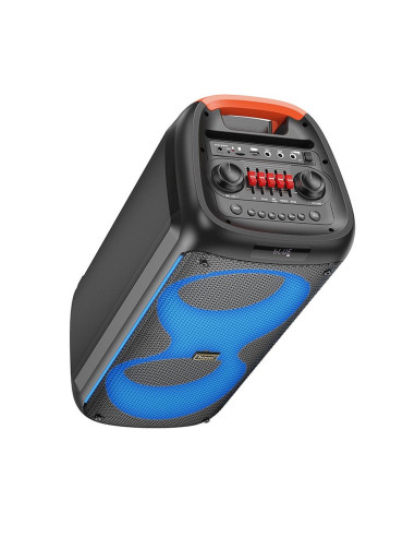 HOCO enceinte bluetooth + 2 x microphones sans fil HA7 noir