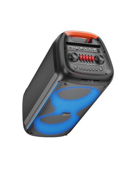 HOCO enceinte bluetooth + 2 x microphones sans fil HA7 noir